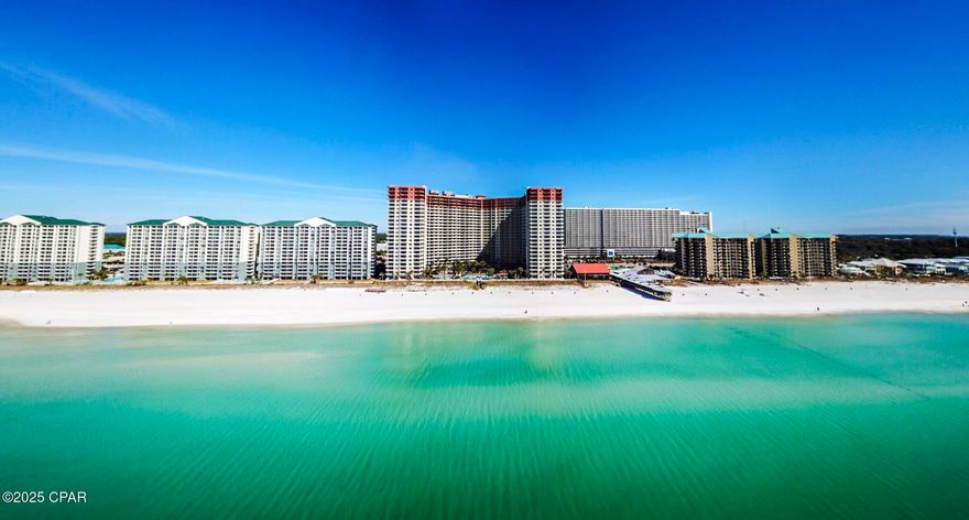 Included Second floor Deeded Parking spot on the same floor as the unit so no need for an elevator. This delightful condo has been very well cared for and has had many updates. There are 2 bedrooms plus a large cozy bunk room. The double balcony is perfect for enjoying the scenery. This beautiful low floor unit has some of the most beautiful views of the Gulf of Mexico and the beautiful resort style pool.  Just go through the 24/7 gated security to the second floor and walk right into your room. Shores of Panama has so many great amenities, you will love the beautiful resort/lagoon style pool, a heated indoor pool, hot tubs, tiki huts serving food and drinks, state of the art fitness center, and so much more. Shores of Panama is conveniently located close to everything Panama City Beach has to offer.