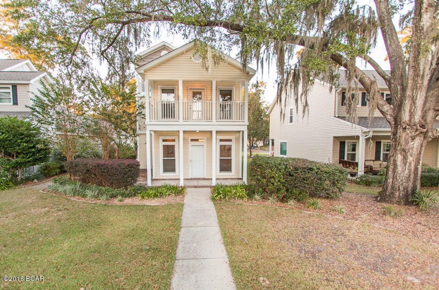 Riverside is truly one of the most beautiful and well-designed neighborhoods in Panama City or Panama City Beach. The architectural look and feel of this very sought after development will have you ready to make this house your home. The community offers a pool and cabana area, club house, fitness room, children’s playground, basketball court, and a dock along mill bayou. If you haven’t already fallen in love wait until you see the rest! More than 10 acres of park/community grounds, as well as over 1 mile of sidewalks throughout the development. The kids can run right out the front door and get anywhere in the neighborhood without crossing a road. This awesome 3 story home is by far the best deal available not only in Riverside but anywhere in this area! At just over 2300 sq.ft. this great floor plan offers 3 bedrooms on the second floor and a 4th bedroom/bonus room/office on the third floor. The bamboo wood flooring, maple cabinets, beautiful countertops, crown molding, and travertine backsplash are just a few of the high-end upgrades throughout your new home! Stop what you're doing and call to view this amazing deal!!