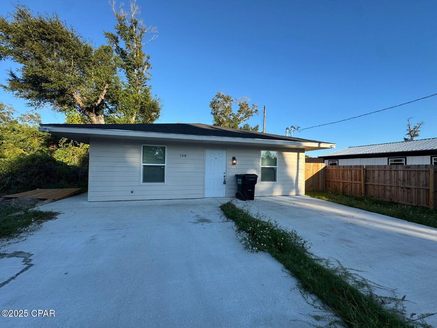 2ND MONTH FREE 148 Claire Ave Unit A : New Construction Duplex Close to Tyndall AFB. This unit has an Open floor plan, LVP Flooring, Tiled Standup Shower, Stainless Steel Appliances, Stackable Washer and Dryer hookups, Fenced in back yard, Pets are negotiable on a case-by-case bases with owners' approval. Security Deposit equal to 1 months' rent refundable OR an approval application from Obligo for their security deposit fee option. Please text or call our office number ending in 1673, along with the name of the property that you are interested in, and we will schedule your showing within 1 business day. Please do not fill out an application on any website until we send you the invite AFTER your showing.  Thank you.