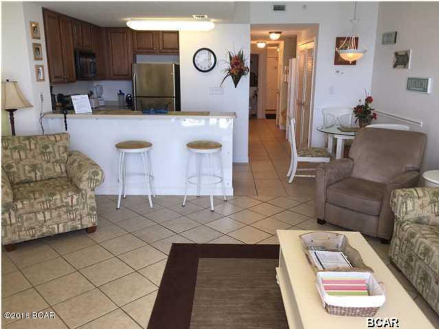 Third highest grossing rental condominium in Seychelles with $31,978 in rental income in 2015 and $15,080 YTD through September 7, 2016.

HOA dues cover everything even your electric bill (which is rare!)

Meticulously maintained and fully furnished, this rental machine is perfect for second home or investment property.

This cozy 1 bed / 2 bath condo sleeps six people with built-in hallway bunks, and a sleeper sofa. Located in very desirable area of Thomas Dr. next to popular restaurant Schooners and less than one mile from St. Andrews State Park one of the most beautiful and popular state parks in the state, this condo has one of the best views on the beach.  Watch the absolutely spectacular sunrises and sunsets from your oversized balcony. Location is the key with this condominium as it next to world-renowned Schooners.  Also, an excellent feature of this condominium is the close proximity, walking distance to St. Andrews State Park.  Seychelles has 2 gulf front pools, fully equipped fitness center, high speed elevators, game room, covered parking garage walkover, onsite check in, and low HOA fees.
A few of the many key features of this condo are:  
9 foot ceilings, ceramic tile in the foyer, kitchen, bathrooms, and hallway.
Kitchen appliances are stainless steel.
Come own your very own piece of the Gulf Coast with an excellent rental income condominium