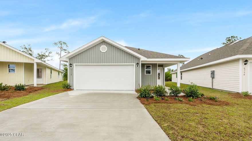 Welcome to 5077 Windrow Way located at Titus Park in Panama City, Florida. The Jemison is a comfortable, spacious floor plan that is a great addition to our beautiful homes at Titus Park.

The Jemison is a 3-bedroom, 2-bathroom home that has 1637 square feet and has an open floor plan that makes you feel right at home. As you walk up to the home, you will notice the covered front porch next to the two-car garage. This space is perfect for a small patio furniture set to sit and enjoy your evenings while watching the sunsets in Panama City.

When you walk inside, you will see the laundry room to the side and the front hallway leading to the front bedroom and bathroom. Then into the open kitchen and living room where you have plenty of space for enjoying your family time or having friends over. The second bedroom is located to the side and the primary bedroom is located right next to the backdoor that leads you to the covered back porch area. 

Both the kitchen and bathrooms include durable granite counter tops and elegant white cabinetry. The EVP flooring extends throughout the home and soft carpet in the bedrooms. Like all homes in Titus Park, the Jemison is equipped with Smart Home technology and stainless-steel appliances, including a smooth top range, microwave, and dishwasher.

The Jemison is a great choice for you and your family if you're looking for a home in Panama City, Florida. To schedule a tour of this home, stop by our model home or schedule a tour today, you won't be disappointed!