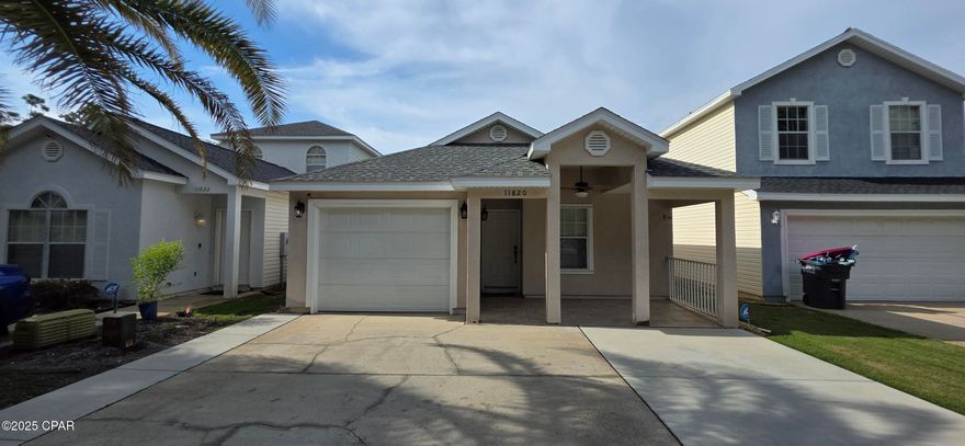 Welcome to 11820 Cabana Ct. in beautiful Panama City Beach, Florida.

This fresh 3-bedroom, 2-bathroom home features an open floorplan that blends style with function. Whether you're cooking, dining, or relaxing, the spacious layout effortlessly connects every living area, making entertaining a breeze. The primary bedroom offers a peaceful private bath, while the two additional bedrooms share a well-appointed full bathroom.

This home comes complete with a washer and dryer included, adding convenience to your daily routine. Step outside into a friendly, private community where you'll enjoy access to a sparkling community pool, perfect for guests, or a relaxing dip on warm Florida afternoons.

Located just a short drive from pristine beaches, shopping, and tasty local restaurants, this home puts the best of Panama City Beach within easy reach. Whether you're heading to the sandy shore or running errands, you'll appreciate the ideal location.

Don't miss your opportunity! Reach out today to schedule your tour!