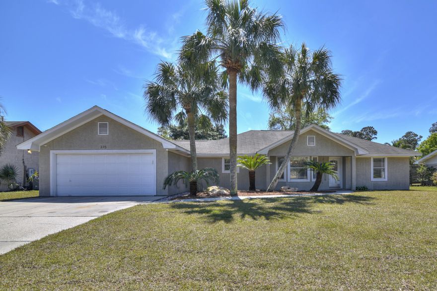Location, Location, Location! Check out this home in the very popular, NO HOA neighborhood of Treasure Palms close to the Navy Base. This pre-loved 3 bedroom, 2 bath home boasts a two car garage,  beautiful yard with fresh sod, palm trees, a like new deck in the back yard and even room for a pool one day. This quaint neighborhood on the east end of the beach has a reputation for their killer trick-or- treating and convenient location close to Patronis school, grocery stores, banks, restaurants on Thomas Drive and other things that make life easier. Road improvements, including new sidewalks along Laird St make your evening run even easier and you are only a few miles from St. Andrews State Park and the World's Most Beautiful Beaches