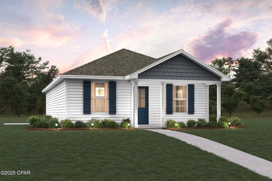 Welcome home to this NEW Single-Story Home in the Sunny Hills Classic Community! The desirable Lanier Plan boasts an open design encompassing the Living and Kitchen spaces. The Kitchen features gorgeous cabinets, quartz countertops, and Stainless-Steel Appliances (including Range with a Microwave hood and Dishwasher). The primary suite has a private bath and a walk-in closet. This Home also includes 2 more bedrooms and a secondary bathroom. Energy-efficient Low-E insulated dual-pane vinyl windows and a one-year limited warranty ensure comfort and peace of mind.