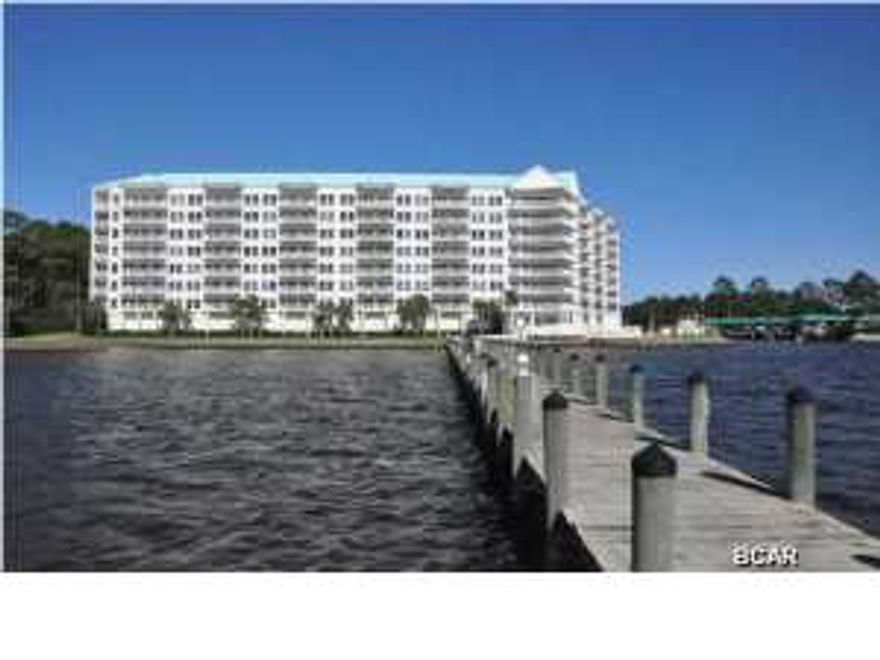 STUNNING WATERFRONT 3RD FLOOR CONDO AT MARINA BAY! THIS UNIT OFFERS PANORAMIC VIEWS OF NORTH BAY! INTERIOR FEATURES INCLUDE LARGE FOYER WITH TILE, THE LIVING ROOM IS OPEN TO THE KITCHEN AND DINING AREAS AND ALL OFFER DAZZLING WATER VIEWS. THE MASTER SUITE FEATURES A LARGE WALK-IN CLOSET, BALCONY ACCESS, CEILING TO FLOOR WINDOWS FOR GAZING AT THE BAY, SEPARATE JACUZZI TUB, WALK-IN SHOWER AND DRESSING AREA WITH ADDITIONAL VANITY. THE SECOND BEDROOM IS SPACIOUS WITH A LARGE WALK-IN CLOSET AND FULL BATHROOM. MARINA BAY OFFERS A LARGE COMMUNITY BAY FRONT POOL AND HOT TUB, COMMUNITY ROOM, SECURED COVERED PARKING FOR RESIDENTS (DESIGNATED GARAGE PARKING SPACE FOR THIS UNIT IS CLOSEST TO LOBBY), ELEVATORS, SECURITY GATE, COMMUNITY DOCK, PRIVATE BEACH AND MARINA. CALL TODAY TO SCHEDULE YOUR