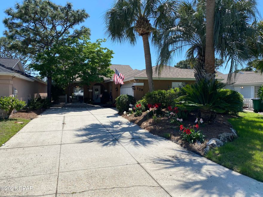 Nice home located in the Glades neighborhood which is minutes from the beach and is golf cart friendly with access on Hutchison Blvd and PCB PKWY. Home offers 3 bedrooms, 2 bathrooms and a screened in pool.  There are many recent updates throughout the home such as new plumbing and plumbing fixtures in 2018, roof in 2015, a/c system 2016, exterior paint 2017, dishwasher 2017 and stove 2016.  The layout of this home is very open and airy. Walk or Golf Cart to multiple restaurants, shopping and the beach. Come see today!