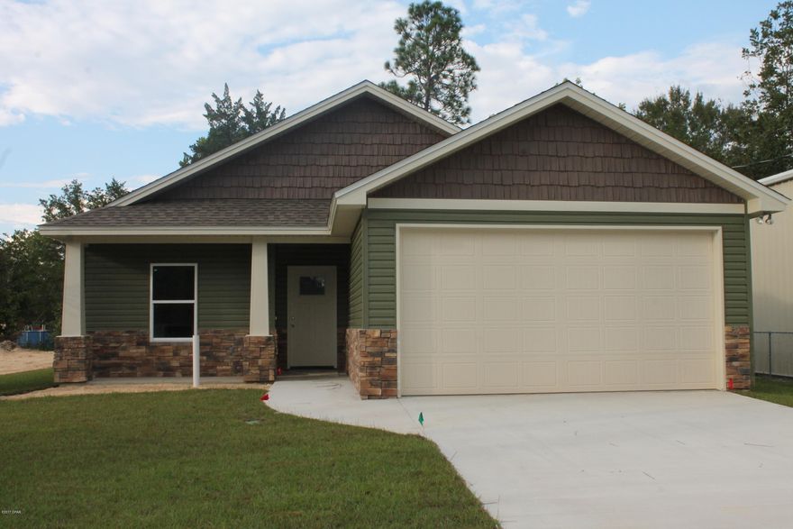 Brand New Construction with Builders Warranty...all the reason to buy a new home!! This open floor plan offers 3 bedrooms 2 baths, open family and dining room to kitchen. Lovely white cabinets, granite countertops in the kitchen and baths, crown molding,  step up ceilings in family room and master bedroom,  vinyl plank wood flooring through out most of the home, kitchen and baths tile, stainless steel appliances, 2 car garage with attic space, large back yard sprinkler system and much more. Close proximity to TAFB, easy drive to work. Call today to schedule your showing appointment. Home is complete and ready for a BUYER...be in for the HOLIDAYS! * 100% USDA Financing available on this home!!