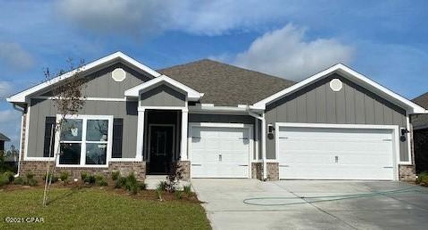 This is the Camden Floor plan. This home is full of space with an appointed dining room, a large study and 4 bedrooms as well as additional garage

for a third car or golf cart. As you enter this home,you will find LVP flooring throughout the common areas and plush carpet in the bedroom. Just off the foyer you will find two bedrooms with a shared bath, double sink vanity and shower tub combo. Trey ceilings are in the dining room, large living room, the study and bedroom 1. The kitchen has a center island with sink, plenty of beautiful cabinetry, a corner pantry and the appliances include a stove, microwave and dishwasher and a Kinetico water filtration system. Pictures, photographs, floor plans, elevations, features, colors and sizes are approximate for illustration purposes only and will
vary from the homes as built. Home and community information including pricing, included features, terms, availability and
amenities are subject to change and prior sale at any time without notice or obligation. For Move-In/Completion Estimates:
Ready dates are estimates only. Timing of completion of construction and buyer move-in are subject to contingencies
contained in home purchase agreement and governing jurisdictions issuance of a certificate of occupancy, and may change
due to forces majeures and other delays or disruptions outside the reasonable control of the Builder.