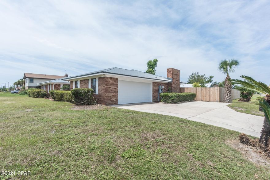 'CURRENTLY UNDER CONTRACT, SELLER ACCEPTING BACKUP OFFERS' Pool House!!  The ever popular Derby Woods Subdivision, a rare 4 bedroom 2.5 bath brick home, sits on a corner lot with a large fenced backyard and a beautiful pool. This home features a new metal roof, new AC, new water heater, luxury vinyl plank flooring in all the common areas, with brand new carpet in the bedrooms.  All new recessed LED lighting, brand new bath fixtures. The master bedroom suite has a walk-in shower and large walk-in closet. The sizeable kitchen opens into the family room which has a fireplace flanked by built-in book shelves. Just off the kitchen is a formal dining area, and a second living room. This house is built for entertaining, with tons of space for everyone inside, and a generous patio outside for Grilling. The spacious pool surround has even more area for guests or family to enjoy. No lack of space for outdoor gatherings, plenty of space for outdoor games as well. The pool was recently resurfaced and has new tile with a full length stair case, and is large enough to lap swim. This is a gem, and all on a high and dry X-Zone lot. 11.5 miles to TAFB and Navy Base-NSWC Panama City. All measurements are approx, if important please measure.