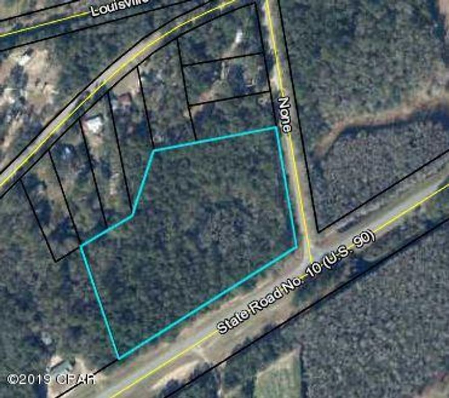 Nice wooded lot with over 700 feet frontage on Hwy 90, just a couple miles East of Ponce de Leon.  Subject is corner lot and has frontage on Oak Grove Rd also.  Pick from several spots to build a home or put a mobile home.  Agent estimates about one acre of property to be wet.  The remainder appears to be high and dry.  Possible owner financing to qualified buyer.  There is city water in area so it's possible it can be added.