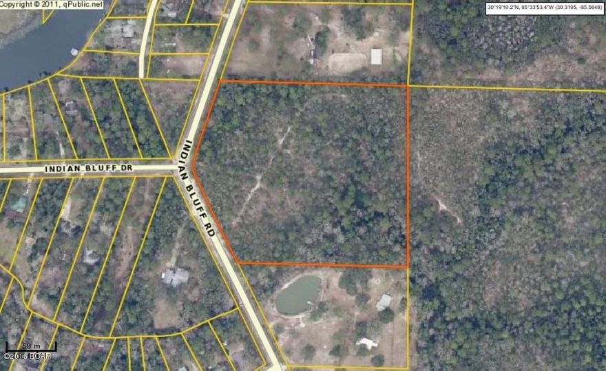 LAND PARTIALLY CLEARED! Nearly 10 acres of unimproved land to build your dream home or subdivide and develop many homes. Great acreage, high and dry and near Deer Point Lake.  In fact, there is a stream on the southeast corner of the property that runs into the lake.  You're just around the corner from the Cherokee Landing public boat ramp and only a 10-15 minutes drive to Panama City.  All info is approx. and must be verified by Buyers if important.