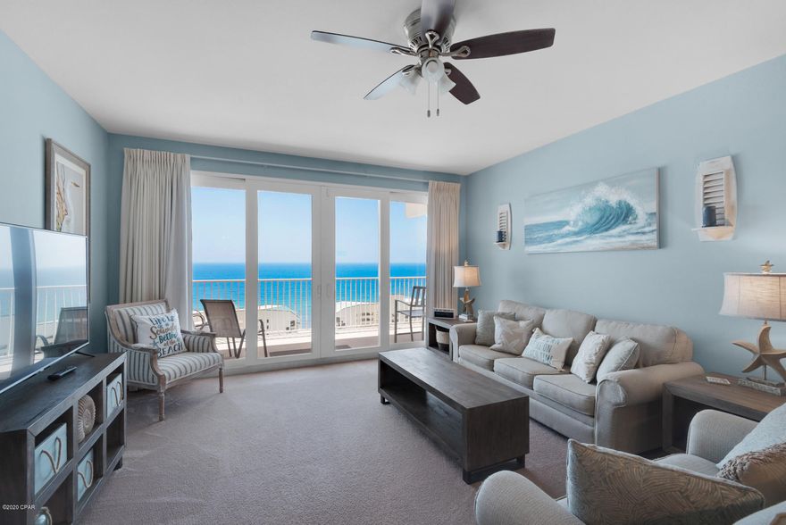 Looking for a turnkey condo, with a great view, great amenities and that is affordably priced? You just found it! This beautifully furnished 2 bedroom, 2 bath condo has a great layout, boasting a gulf front living room and master bedroom and a bunk area for extra sleeping space. Enjoy stunning views of the gulf from the spacious balcony on the 18th floor. Laketown Wharf offers unparalleled amenities with two convenient beach accesses across the street, 5 Unique Pools, an awesome playground, Splash Bar & Grill, a gorgeous gulf view fitness center, covered parking and more. Located in the heart of Panama City Beach, you are also close to many of the areas best restaurants and shops. Call today to see this gem!