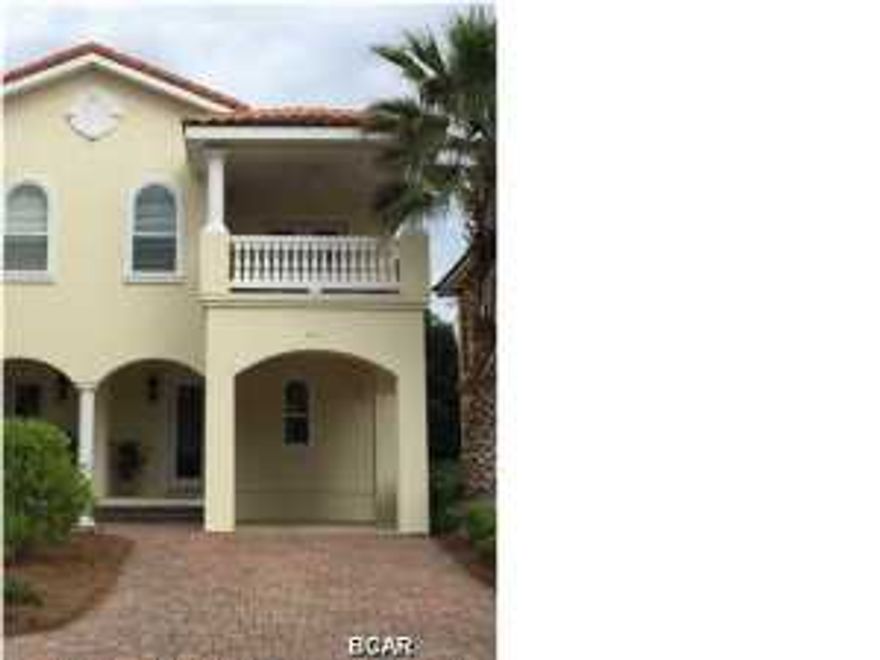 LA VALENCIA IS A GATED COMMUNITY WITH TWO POOLS. ONE GULF SIDE AND ONE IN THE GATED COMMUNITY. THIS 3 BEDROOM, 3 BATH HAS JUST BEEN PAINTED ON THE OUTSIDE. HOME HAS NEVER BEEN RENTED AND HAS MANY UPGRADES WHEN IT WAS BUILT. FIRST FLOOR IS TILED WITH A BATHROOM FOR THE GUESTS, GOURMET KITCHEN WITH GRANITE COUNTER TOPS, CUSTOM CABINETS AND UPGRADED STAINLESS STEEL APPLIANCES. CENTER ISLAND HAS A GAS COOK TOP WITH BAR HOP COUNTER TOP. ALL OPEN CONCEPT FOR ENTERTAINING AND ENJOYING GATHERING AROUND. BACK PATIO HAS A PARTIAL FENCED IN BACK YARD. UPSTAIRS HAS 3 BEDROOMS, CARPET IN ALL 3 BEDROOMS. THERE ARE TWO MASTER BEDROOMS, BOTH HAVE BALCONY'S AND ONE OF THE MASTER BEDROOMS HAS A SITTING AREA WITH BAR SINK AND SMALL REFRIGERATOR. ONE MASTER BATHROOM HAS A WHIRLPOOL, TILED FLOORS,