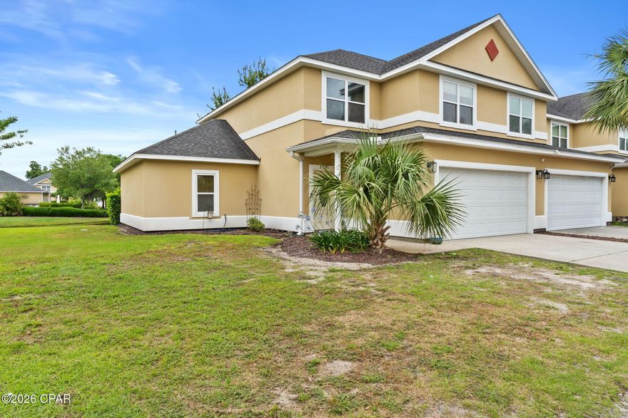 Beautiful Spacious 4 bedroom, 3.5 bath townhome in the gated community of Annabella's Townhomes. A premier location in the heart of Panama City Beach. This home features two master bedrooms with each having private bathroom suites. One master suite on the first floor, and the guest master suite is on the second floor.   The kitchen is equipped with-Dishwasher, built in microwave, refrigerator and range. Breakfast bar with granite countertops, tile backsplash, and pantry closet. All the bedrooms have  luxury vinyl plank flooring. The exterior offers a large open patio with a water view. This community offers a community pool, clubhouse, fitness room. Come check out this prime location which is conveniently located close to schools, restaurants, shopping, golf, pier park, and much more! Just minutes to the beautiful waters of the Emerald Coast!