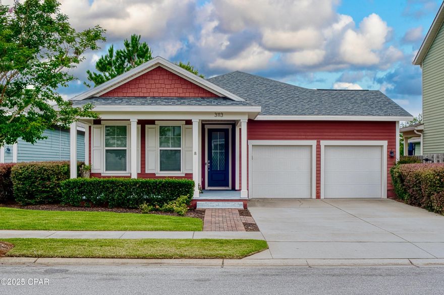 *If you're looking for a home in SweetBay that is literally turn-key, look no further! Featuring a VA assumable mortgage of 2.25%, this Anna Maria floor plan with the coastal elevation and small back yard for easy maintenance is available for immediate occupancy. Complete with custom blinds, this is one of the most desirable floor plans with limited availability. From the time you enter the front door you can feel the amount of space this home offers. This Craftsman style home has been upgraded with 1x2 ft. tile from the entry of the home,  through to the kitchen and living room for easy maintenance. The open concept kitchen, living and dining area is great for entertaining or for simply spending quality time with family.
The kitchen is truly a bakers 
delight with granite countertops,an oversized breakfast nook with pendant lights, recessed lighting, soft-closing drawers, stainless steel appliances, a walk-in pantry, and plenty of cabinet space. 
The master suite which is separate from other 2 bedrooms offers privacy and features a beautiful master bath with double-vanity sinks, water closet, 6x3.5 walk-in tiled shower, and a walk-in closet. The other two bedrooms have their own private bath. The HVAC includes a UV light to inhibit mold growth and act as an anti viral/bacterial agent.The sellers are also leaving their Samsung washer, dryer, a push mower and weed eater as an added bonus. The yard is professionally landscaped and maintained and also features an irrigation system. If you enjoy being outside and grilling, this is the perfect home for you with its 26.5x11 Lanai. Sit back by your private firepit while grilling your favorite meal on those cooler evenings and take in the beautiful sunset or enjoy a fresh cup of coffee while taking in the fresh bay breeze.
A privacy fence creates your very own back yard oasis. This home also has attic flooring for additional storage. Additional Features include 2 car garage, alarm system, 8-ft doors throughout, and upgraded carpet with 9lb padding. If you have not been to SweetBay in a while it's definitely worth the drive to see.
 This community has tons of inclusive ammenities featuring the new Publix, Starbucks and so much more! Kestrel Park has a stunning community pool, grilling area, numerous lounging areas, a pool house, Basketball/Soccer recreational area, Academy Square (Park/pavilion overlooking the water), Chickadee Park (playground/slides/park), Trail System (miles of beautiful jogging/walking scenery which extends to the bay), and many other parks plus community sidewalks. SweetBay also has a boathouse to launch canoes, kayaks, and paddle boards. University Academy is in the center of SweetBay and ranks top within the Bay County District.
 Samuel Taylor homes are some of the best constructed homes in Bay County and are built with 2x6 exterior studs vs 2x4's, adding strength.  In addition, R-19 insulation is used in the walls  vs. R-13, with R-38 in the ceilings.  Most interior walls are also insulated to help decrease noise levels and also aids in significantly lower utility bills than the standard home. This is truly a home you need to see to appreciate. Call today to schedule a private showing .
 Sq.Ft., Taxes, Room Dimensions or any important information is an estimate and must be verified by the buyer if important.