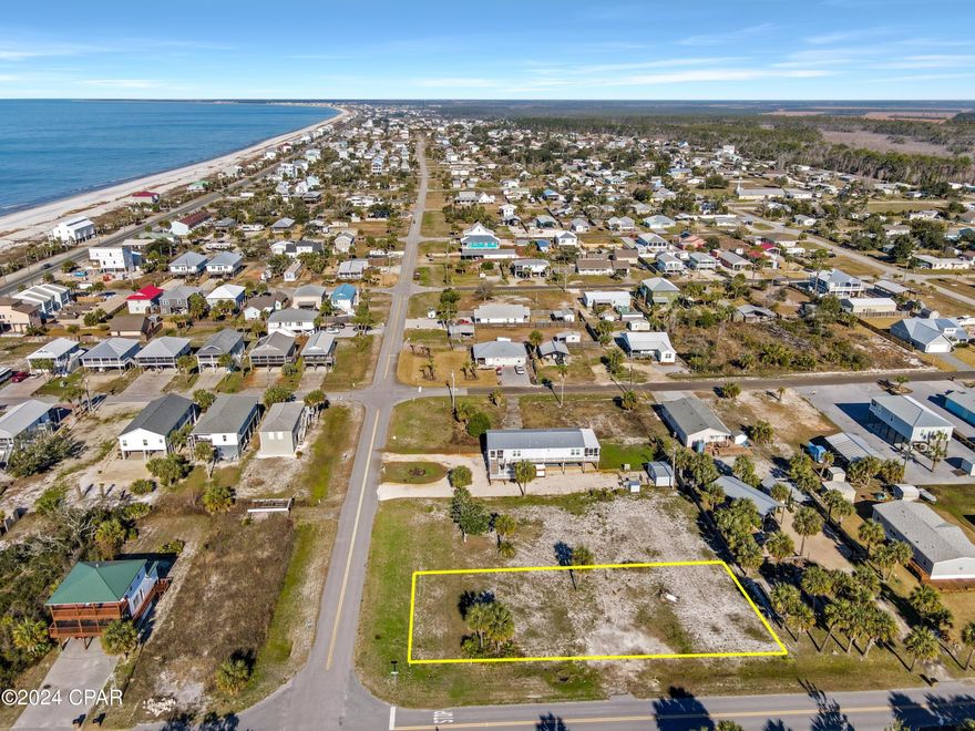 Nestled tranquilly on a secluded dead-end street, this 0.26-acre residential lot provides seamless and convenient access to the pristine beach. Just a leisurely stroll away, you'll find a local favorite — Shipwreck Raw Bar — and the breathtaking Gulf waters. Seize the wonderful opportunity to craft your dream home in the coveted St. Joe Beach. For added convenience and recreational options, a short drive or bike ride takes you to Beacon Hill Park, featuring outdoor showers, a dog park, playground, restrooms, athletic courts, and more. Embrace the dog-friendly atmosphere of St. Joe Beach and treat your beloved pet to a delightful day at the beach. Revel in the unique charm of this locale, where the sandy shores allow for bonfires directly on the beach, creating a truly unparalleled experience. This is more than a property; it's an invitation to a distinctive and fulfilling coastal lifestyle.
