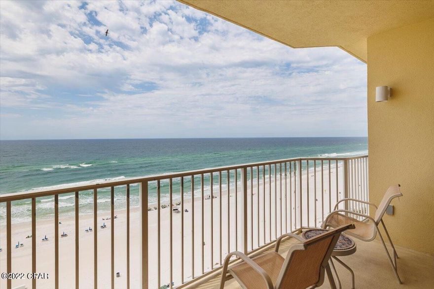 CURRENTLY UNDER CONTRACT, SELLER WILL CONSIDER BACKUP OFFERS Welcome to Boardwalk Beach Resort! This cash flowing, fully furnished unit on the 10th floor features 2BD/2BA with unobstructed views of the gulf, and Panama City's illustrious white sandy beaches. When you enter the unit you will be greeted by a sleek tile hallway leading you to the open concept kitchen, living room, and master bed/bath. The kitchen features wood cabinets and granite counter tops. This cozy living room offers a hurricane rated glass sliding door that leads to the spacious balcony, and a perfect place with an immense amount of sitting room for your family or friends to admire the gulf. Next you will find the master bedroom which has its own access to the balcony and features hurricane rated  glass windows so you can appreciate the stunning view of the gulf from your own bed. As you head to the master bathroom you will notice a large walk-in closet and the bathroom that displays a double vanity, garden tub, and an exquisite separate shower. As you walk towards the front of the unit you will find a full bathroom which features a shower/tub combo with access to the spare bedroom. Walking down the hallway you will find two closets one of which is extremely spacious and could be used as a owners closet. Boardwalk Beach Resort has so much to offer for everyone from the private beach, beachfront bar and grill, Arcade, two hot tubes, kids pool area, and a gigantic inground pool to sitting on your balcony watching the sunset. Boardwalk Beach Resort is a vacationers dream being just a walk away from Panama City Beaches one of a kind restaurants, golf, and more!