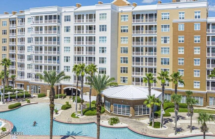 Take advantage of the opportunity to own a corner rare 3 bed/3bath unit in the prestigious resort community of Reflections at Bay Point!  Luxurious open concept with stunning views of St. Andrews Bay to Shell Island and the Pass to the Gulf.  

So much to do! The Bay Point Nicklaus Golf Course home of Bar 72 has food, entertainment and more, Find the white sugar sand beach just a few miles away, or relax in the 10,000-sf. lagoon style pool, hot tub.  Amenities also include fire pits, outdoor BBQ, owners' lounge/fitness center, on site spa and more!  Gorgeous granite countertops plenty of room to cook, while watching the boats and enjoying the stunning views. You'll enjoy your high ceilings, two huge balconies one of which is screened in for bug free Al Fresca dining. 

 This prestigious end unit offers 3 bedrooms all large and full of natural light. 3 full baths beautifully tiled with double vanities in the master.  Move in ready!  Fully furnished.Great rental opportunity! Short term allowed. Must see!  Come watch the boats, drink your favorite cocktail and entertain friends and family.  Currently on a rental program with a nice return!  Makes a great residence, rental or vacation home.  Better than the beach, all the amenities, less noise and traffic!  Bay Point is a prestigious resort community with a marina, restaurants and so much more!

Seller put in a new HVAC system!  10/2024 New Hot Water Heater in Feb 2026
Note that there is a BPCA annual HOA fee of $1,650. per year.