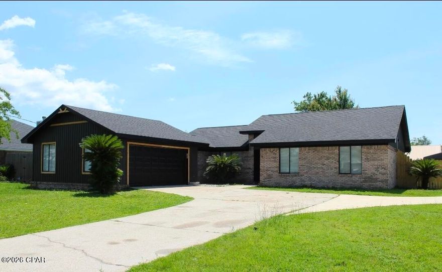 Welcome to this spacious home offering modern updates and comfortable living. Step inside to an open living area with high ceilings and a new fireplace. The kitchen features quartz countertops, a large farmhouse sink, and stainless steel appliances.
This home includes three bedrooms and two full bathrooms, along with an extra flex space that works well as a home office. The sunroom provides additional space to relax and enjoy natural light year-round.
Outside, the backyard is fully privacy fenced and includes a large storage shed. Recent updates include a new roof and HVAC system in 2022, and a new water heater in 2024.