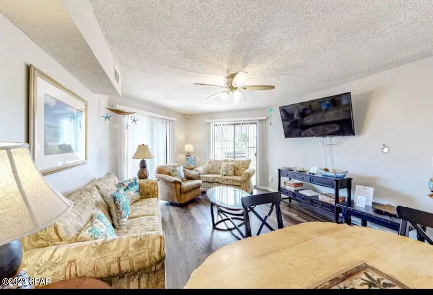 Fully Furnished 2 Bed/ 1 Bath downstairs unit available for 6-month lease. Short Walk to beach. Gulf view from living room! Outdoor shower, large back yard. Water, trash and internet INCLUDED.