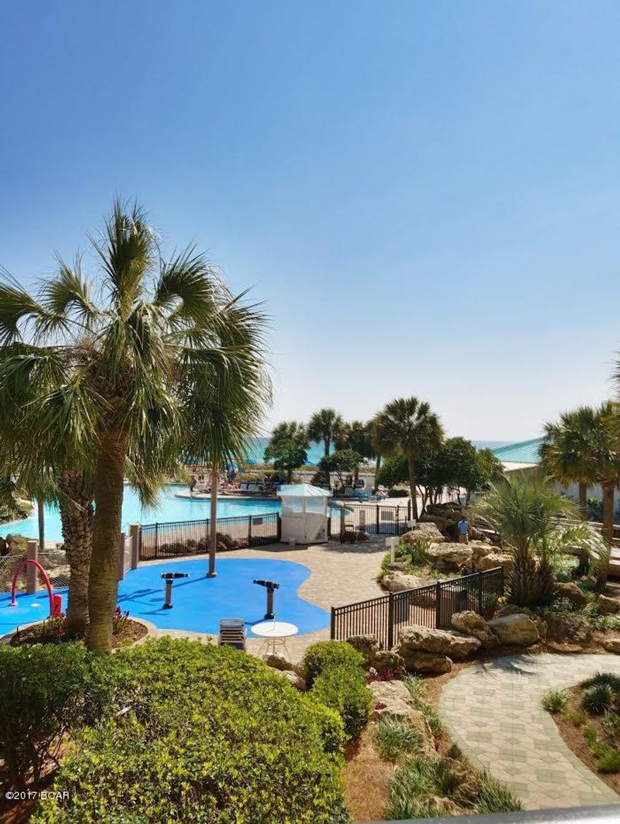 PRICED TO SELL!!! Lovely 2BD 2BA 1st floor condo in Tower I of Edgewater Beach Resort. With over 1350 sq. ft. indoors and another 120 sq. ft. of balcony space, this condo is easy to get to - park and come right in! No long elevator waits here. Condo is being sold FURNISHED and rental ready. Enjoy the lush and tropical landscaping & views over the lagoon pool from within your condo or out on the balcony. Exclusive amenities include waterfront tropical lagoon pool, heated pools, hot tubs, sun decks. Oceans Restaurant, poolside beverages, market serving Starbucks, Paradise Pizza. The Club gives you a full gym, Zumba/Yoga studio, tennis, basketball, shuffleboard. The Kids Adventure Club keeps them happy with splash pad, sky trail rope course, arcade, pool deck events and activities calendar.