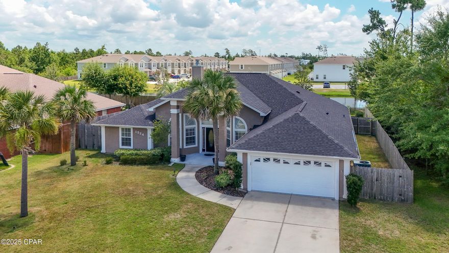 Beautiful Home with Pool in Mowat Highlands - Lynn Haven

Welcome to this beautiful 4-bedroom, 3-bath home in the friendly Mowat Highlands neighborhood of Lynn Haven. With a great layout and awesome features, this one's perfect for families or anyone who loves to entertain.

Here's what you'll love:

Kitchen: Abundant cabinet space, a big pantry, breakfast bar, and an island. Perfect for cooking up meals or hosting friends and family.

Living Room: Huge space with 12-foot ceilings, a cozy fireplace, and custom bookcases—ideal for relaxing or hanging out.

Dining Room: With stylish plantation shutters, it's perfect for family dinners or date nights.

Home Office: Need a quiet place to work or study? The office with French doors and plantation shutters has got you covered.

Outdoor Space: Enjoy the Florida sunshine on your covered lanai, and take a dip in your private pool—so much fun for outdoor entertaining!

Oversized Garage: Plenty of space for your cars, tools, or extra storage.

Landscaping: Beautiful curb appeal with a sprinkler system that keeps the yard looking great year-round.

Prime Location:
You're just minutes away from schools, shopping, restaurants, and easy access to Tyndall AFB and NSA Panama City Beach—super convenient!

Heads Up:
This home checks all the boxes—don't miss out! Schedule your tour today!
Buyer to verify measurements if they're important.