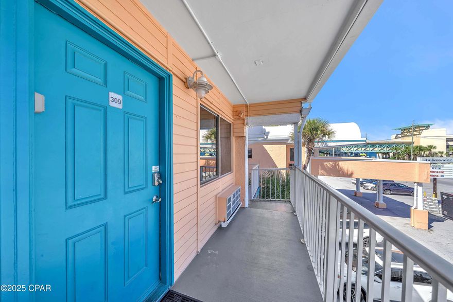Top Floor Unit, ALL Assessments Paid | Rentals Transferable | Possible Owner Financing.

Don't miss this rare opportunity at Beachfront Ambassador Condominiums — where the Gulf of America is your backyard. This beautifully maintained 1-bedroom, 1-bath unit is fully turnkey and primed for both personal enjoyment and strong rental income.

Highlights:
💰 Possible Owner Financing.

🏖️ All Assessments Paid in Full

🔄 Active Rentals Can Transfer to New Owner

🐾 Pet-Friendly Building — A major bonus for renters and owners alike

Rental & Income Details:

Current property management by Kara Percy, only 10% management fee.

Gross income potential: $40,000-$60,000 annually.

Pets generate additional income opportunities.

Property Features:

Direct beachfront location with unobstructed Gulf views.

Bright, coastal-style interior with open living and dining area.

Fully equipped kitchen for convenient in-unit cooking.

Comfortable sleeping arrangements for guests.

Updated bath with modern finishes.

Designed for short-term rentals — turnkey and ready to earn.

Location & Lifestyle:

Walk to Pier Park, shopping, dining, and entertainment.

Close to family attractions, nightlife, and outdoor recreation.

Easy access to Panama City Beach amenities.

Why You'll Love It:
This unit delivers everything — beachfront views, solid income potential, and owner flexibility. Whether you're looking for a profitable vacation rental, a second home, or a long-term investment, this one checks all the boxes.