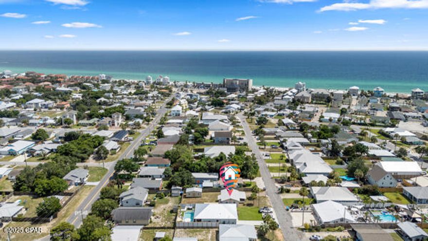 Charming concrete block beach cottage just 3 blocks from the sugar-white sands! Located on the peaceful and quiet west end of Panama City Beach, this 2-bedroom, 1-bath home offers a rare blend of vintage charm and modern updates—with no HOA fees and short-term rentals allowed.

Situated on a spacious, fenced lot, the property includes a newer storage shed with roll-up door (approx. 3 years old), perfect for beach gear or tools. Major updates include a roof in 2019, water heater (approx. 2 years), and HVAC (approx. 5 years) for added peace of mind.

Whether you're looking for a personal getaway, investment property, or full-time beach retreat, this cottage offers endless potential in a highly desirable location.

Don't miss your chance to own a piece of paradise on the West End!