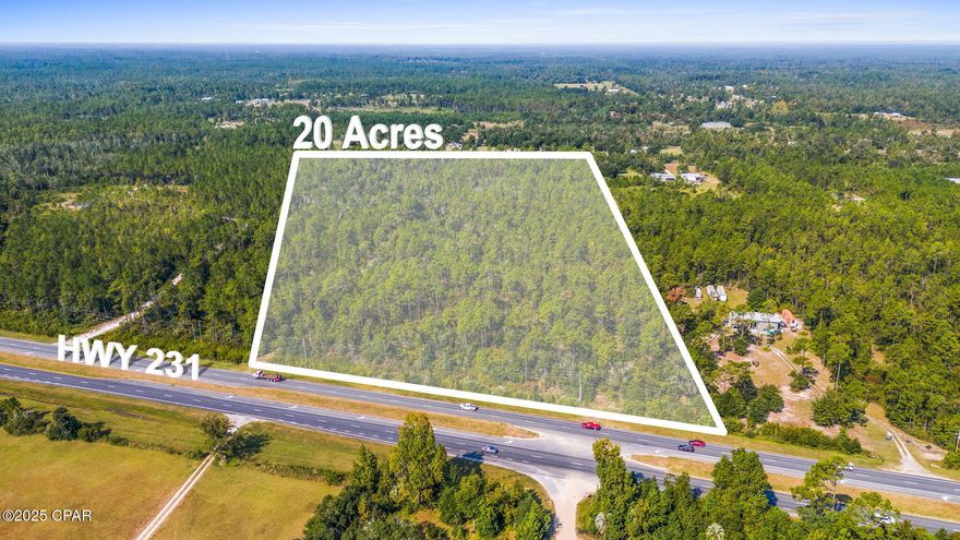 20 Acres with Prime Highway 231 Frontage!
Discover endless possibilities with this expansive 20-acre property featuring over 500 feet of Highway 231 frontage. This property boasts a North bound crossover in the median and has driveways on the North and South ends of the property. Whether you're looking to develop, invest, or build your dream property, this land offers incredible potential with high visibility and easy access. It's in a prime location and currently zoned Ag-1. Opportunities like this are rare—don't miss out on securing a piece of land with such versatility and future promise!