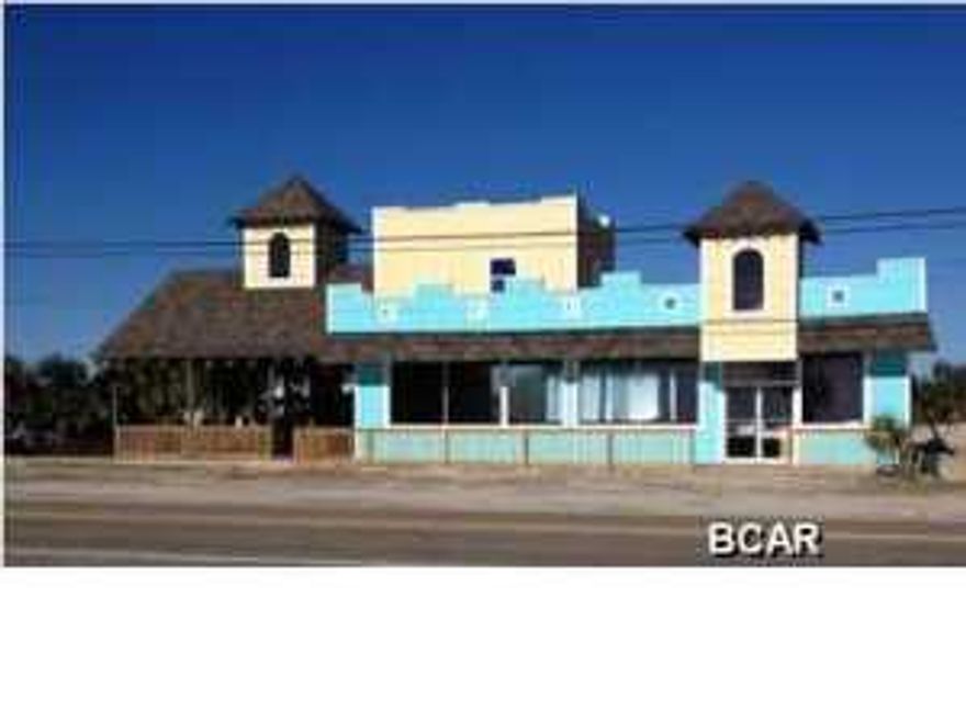 ''Incredible Restaurant Oyster/ Bar opportunity'' located on Front Beach Road at the highly desirable West End of Panama City Beach Florida. This is one of the very few existing opportunities to establish and operate a successful bar and restaurant in this area. The lack of available vacant restaurant locations & commercial property that is suitable for the construction of a restaurant/bar makes this newly remodeled building and location on Front Beach Road at the west end of Panama City Beach even that more attractive. This 2621 square foot building provides designated indoor, under roof and outside seating for up to 150 patrons. Recently completed renovations and new construction to building provides unobstructed ocean and lakefront views from inside building or from the 30 foot