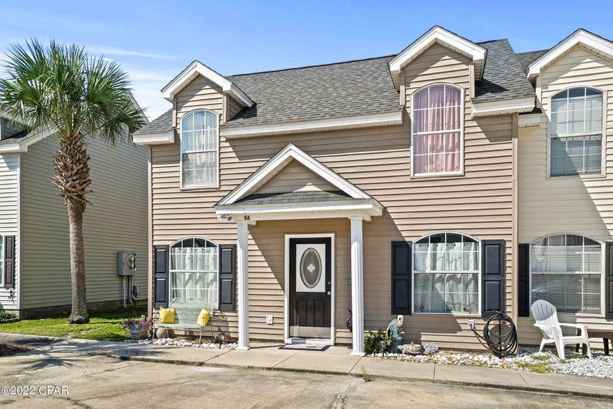 Great 3 bedroom/2 bath with office space.  Wonderful unit with open floor plan, nice living dining combination on the first level.  The Master bedroom is also on the first level. The back yard is fenced and is a little oasis.  this community has a wonderful pool area and is a short golf cart drive to the beach!