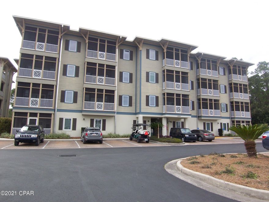 Fully furnished as shown. Upgrades throughout include granite counter tops, stainless appliances, travertine tile, and stack washer and dryer. Ample cabinet space. 10' ceilings, crown molding, private screened balcony overlooks trees,. Master bedroom/bath has double vanity, garden tub, separate walk-in shower, linen closet, owner closet & clothes closet. Short walk to beach walkover in the heart of Seagrove Beach.