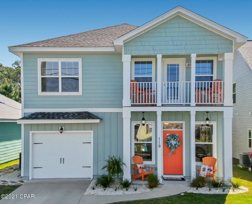 PRIVATE POOL PARADISE IN PANAMA CITY BEACH : ) Just a few short blocks straight to the beach sits this beautiful Florida craftsman style home. Situated south of HWY 98 & less than 3 miles from Pier Park for shopping, restaurants & entertainment. Only 4 years old this well kept home features a designer kitchen with lots of storage & counter space & large pantry. 3 well sized bedrooms, 2 1/2 baths with a bonus loft area upstairs.  A private porch off the master bedroom is a great place to sip your morning coffee. The backyard is sooooo private feeling with lush landscaping that is easy to maintain. The pool is incredible & a great size for any family. Come grab your private piece of paradise in the heart of  Panama City Beach today !