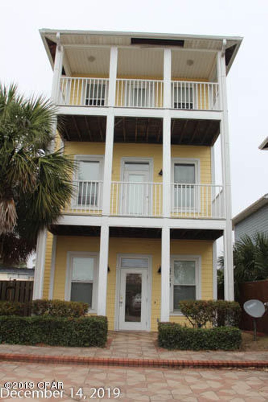 3 story beach house on Beach Drive.  Walk to beach, near public boat access and the State Park.  Tile floors in wet areas.  Kitchen living room and master bedroom on 1st floor, 2nd floor is bedrooms, on the third floor there is a wet bar and third floor.  Covered porches and balconies.  The home is being sold AS IS, buyer has a 7 day inspection period which starts the day you receive the ratified contract. No repairs or price adjustments will be considered based upon inspections or reports. This property may qualify for Seller Financing (Vendee) .