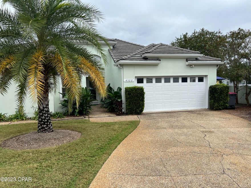 'CURRENTLY UNDER CONTRACT, SELLER WILL CONSIDER BACKUP OFFERS'  This is probably the premier patio home in this secluded section of Bay Point. The home features high ceilings, LVP and tile flooring, fairly new kitchen appliances, and a 2 car garage. The owners added a heated and cooled Florida room with a great view of the Nicklaus golf course. There is also a screened enclosure and a separate open patio for your outdoor enjoyment. Located in the gated community with it's Nicklaus golf course, several restaurants, 24 hour roving security and a full service marina just a short boat ride from the Gulf of Mexico. The garage is also heated and cooled. This is not counted as part to the heated and cooled square footage. The owner says bring offers.