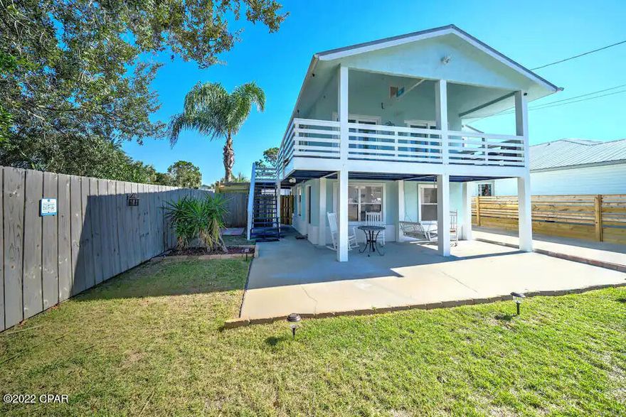 Don't miss your opportunity at this beautiful beach house! It's only about a 5 min walk to the Gulf of Mexico. The home has a great rental history and can be purchased fully furnished with an acceptable offer. The kitchen was recently renovated with new shaker style cabinets, quartz countertops and stainless-steel appliances. Enjoy your wraparound balcony off the master bedroom or relax in the hot tub. Each bedroom has its own En Suite bathroom to include an enormous double shower in the master bath. There is also an opportunity to add an ADU in the backyard. Property has a large storage building with power and water that has been partially converted into an additional living space. Owner also has a brand-new whole house generator that will be included in the sale of the property. Property will be taken off the market if not sold by March 1st.