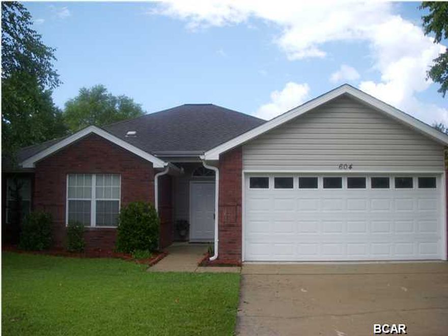 This move in ready home is just in need of your family. Centrally located in Lynn Haven in the Timbers neighborhood is this 3 bdrm, 2 bath home with wood burning fireplace, high ceilings. The master bathroom has 2 separate showers and two walk in closets and double sinks. The master also has a sitting area or it could be used as a work out are or nursery. Large fenced back yard is ready for your children or your four legged children.