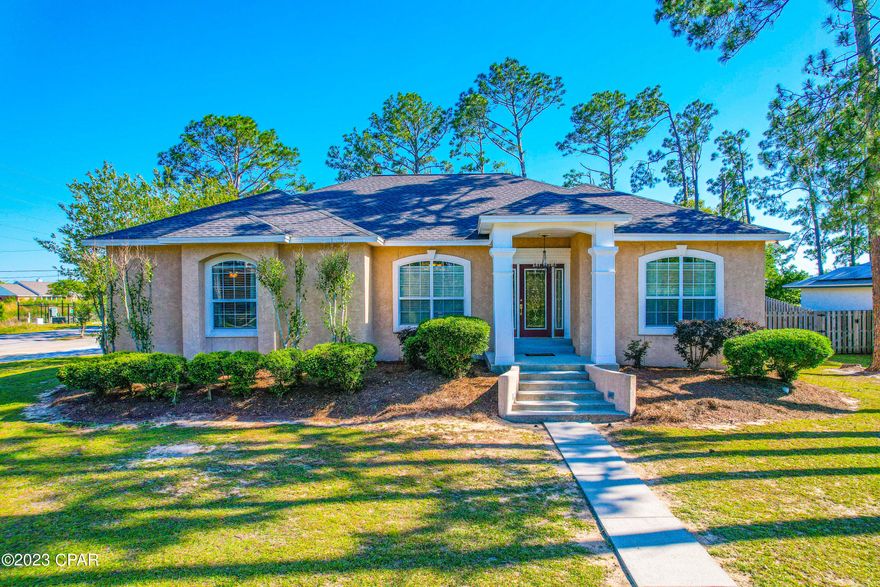 'CURRENTLY UNDER CONTRACT, SELLER ACCEPTING BACKUP OFFERS' This immaculate 3 bedroom, 3 bathroom home with a pool is located in the heart of Lynn Haven. Located in the desirable waterfront neighborhood of North Harbour, you'll love the convenience of great schools, shopping, and popular dining. Highlights include, an in-ground pool with decorative pavers, a storage building, 2 car garage,  privacy fenced back yard, screened back patio, a new hot water heater installed in 2022, new HVAC installed in 2021 and a new roof installed in 2019. The spacious kitchen with a built-in oven,smooth surface stove and a breakfast bar creates the perfect setting for cooking your favorite meals. You'll love the space the master bedroom provides with a spacious walk-in closet or office space. The master bathroom also provides two large closets, a large soaking tub, his & her vanity, makeup vanity  and huge walk-in shower. The other two rooms also provide plenty of space for sleep, study or guests. This home is a must see! Call for more information or to schedule a private showing.