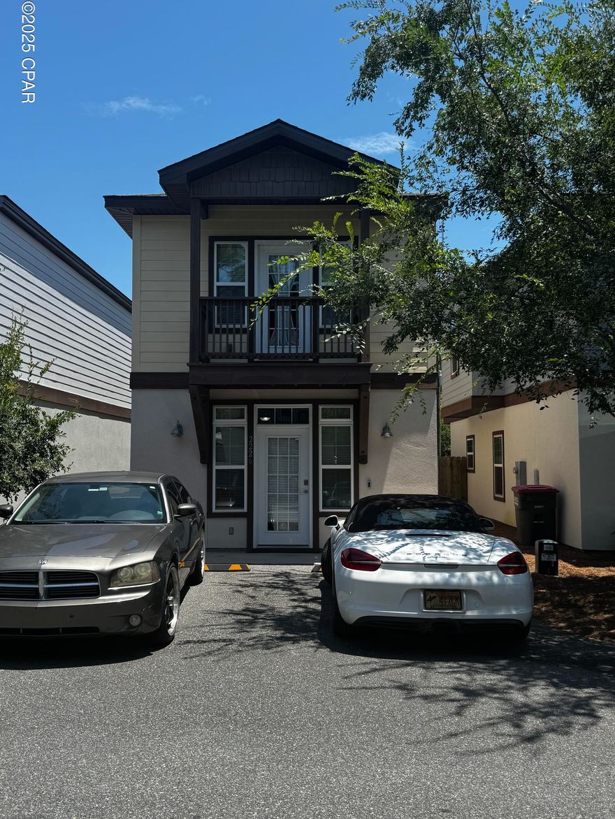 Discover your ideal Panama City Beach retreat with low HOA fees and an unbeatable location just a short walk to the beach. This charming 3-bedroom, 2.5-bath home offers exceptional versatility, making it ideal for full-time living, a vacation getaway, or an Airbnb investment. 

The main level features a desirable open-concept layout with stainless steel appliances, a spacious pantry, laundry room, and additional storage. Upstairs, you'll find three well-appointed bedrooms, including a primary suite with a walk-in closet. The second bedroom includes balcony access and charming views, while the third bedroom offers comfort and flexibility.

Enjoy the inviting neighborhood atmosphere with a designated dog-walking area, all while being close to beach access, the Navy Base, Panama City proper, and PCB's world-class entertainment and dining. .

Don't miss this opportunity to own a well-maintained coastal home with affordable ownership and excellent short-term rental potential. Schedule your private showing today.