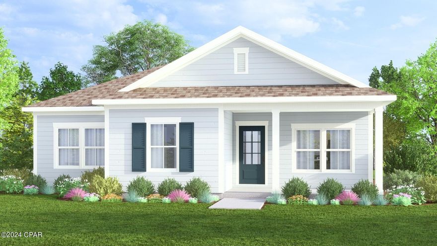 New Lock & Leave home in the popular waterfront community of SweetBay! This phase is perfect if you're ready to stop doing yard work and enjoy the phenomenal lifestyle that SweetBay has to offer! The Sweetgum plan by Harris Doyle Homes is a thoughtfully designed open plan home with a large covered front porch overlooking a pocket park and an oversized 2-car carport with storage. This home includes granite countertops, stainless appliances and luxury vinyl plank flooring throughout the main living areas. The primary bedroom features a large walk-in closet and tile shower. SweetBay is a walkable and golf cart friendly community with unrivaled amenities: dock and boathouse with North Bay access for kayaking, paddle boarding, and fishing, parks, resort pool complexes, basketball and sports court, miles of trails, and planned future amenities including a town center and marina (groundbreaking planned this year)! New home buyers even get priority access to top-rated University Academy!