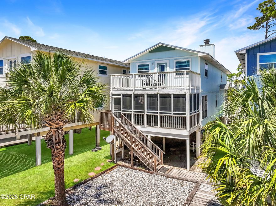 Welcome to 162 Cape Dunes Drive, a completely turnkey Gulf-view retreat offering the perfect blend of
Old Florida charm, coastal comfort, and relaxed beachside living on Florida's highly sought-after
Forgotten Coast.
This beautifully maintained 3-bedroom, 3-bath home is just steps from the sugar-white sands of Cape
San Blas and has been a successful, meticulously managed vacation rental for over a decade. Gross
rental income has averaged approximately $50,000 annually, with peak years exceeding $70,000.
Approximately 35% of bookings come from loyal repeat guests, many booking directly year after year,
creating a valuable and transferable income stream for the next owner. Early 2026 bookings are
already trending upward, reflecting the continued growth and demand in the Cape San Blas market.
With its strong and established rental history, the home offers the unique ability to help offset
ownership expenses while still serving as a wonderful personal beach getaway for family and friends.
Inside, the home features warm coastal décor and an inviting open-concept layout designed for
gathering and entertaining. Comfortably sleeping up to 8 guests, the spacious living, dining, and
kitchen areas flow seamlessly together, making the property equally ideal as a personal beach retreat,
family vacation home, or income-producing property.
Outdoor living is where this home truly shines. In addition to the screened porch and covered gathering
space below, the property features a large upper deck addition designed to maximize Gulf views and
coastal breezes, creating the perfect setting for morning coffee, sunset dinners, or relaxing after a day
on the beach. Covered parking and storage below provide ample room for kayaks, bikes, and beach
gear.
Cape Dunes offers low HOA fees and an outstanding location near deeded beach access, the
Loggerhead bike trail, Salinas Park, pickleball courts, and the breathtaking St. Joseph Peninsula State
Park. Nearby Port St. Joe offers coastal dining, shopping, live music, and marina access while
maintaining the relaxed, uncrowded atmosphere that continues drawing visitors back year after year.
Whether you are searching for a peaceful personal getaway, a legacy family beach home, or a property
with proven rental success, 162 Cape Dunes Drive offers a rare opportunity to own a piece of one of
Florida's most beloved coastal communities.