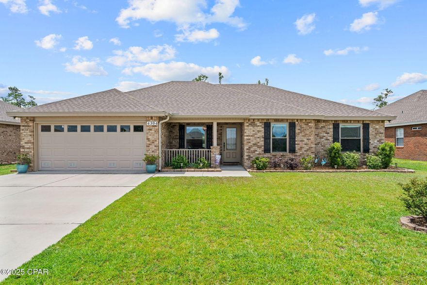 CURRENTLY UNDER CONTRACT, SELLER WILL CONSIDER BACK-UP OFFERS.  *** SELLER CONCESSIONS BEING OFFERED - BUYER'S CHOICE ON THE FOLLOWING:  $5,000 buy-down on loan, or closing cost credit or price drop, YOUR CHOICE! *** Welcome to this charming all brick 3 bedroom / 2 bath home nestled in a quiet area of Unincorporated Panama City that's the perfect blend of comfort, style and convenience with NO HOA, NO Flood Insurance Requirement and LOW Property Taxes because it's outside of the city limits.  You'll enjoy the modern kitchen that offers white shaker cabinetry, stainless steel appliances, tile backsplash and a pantry for extra storage. The open layout flows seamlessly into the spacious living area, making it ideal for everyday living & entertaining.  The large Master Suite is a retreat of its own with a generous size walk-in closet. The Master Bath has a double bowl granite vanity, comfort height toilet and a luxurious tile shower with 3 shower heads and a niche.  You will also enjoy outdoor living in the huge privacy-fenced backyard - perfect for gatherings, pets or play. Or relax under the covered patio with ceiling fan and rinse off with the hot / cold water outdoor shower after a day in the sun.  Additional features included: -Alarm System, - Generator outlet & cord in the garage as well as - drop-down ladder for attic access, - water shut-off zone valves, - pegboard for hanging tools and - irrigation system for both front & backyards.  This home truly has it all, location, features & value!  Don't miss out, schedule your private showing today and start calling 4304 Bylsma Circle home.