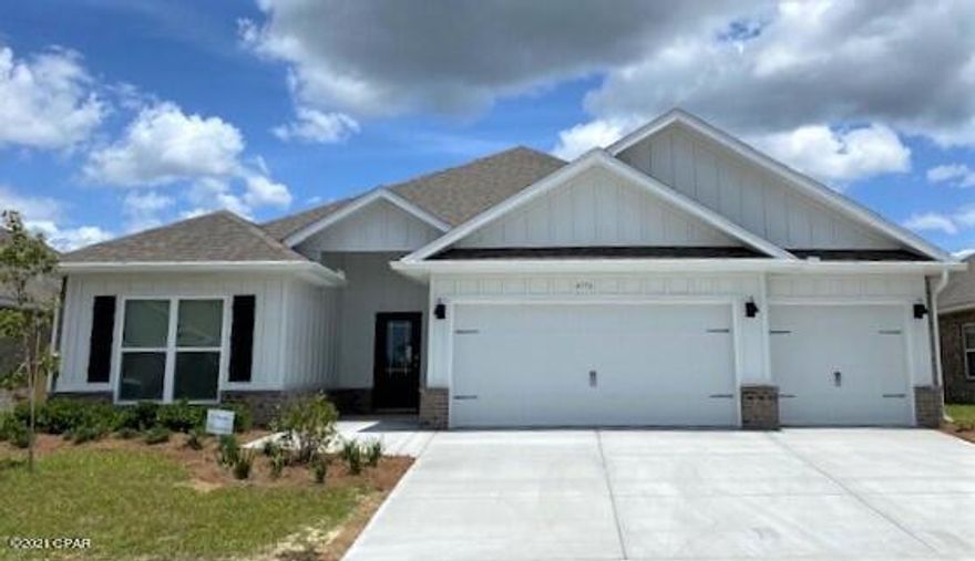 The Hawthorne is a one story, four bedroom, three bathroom, three car garage floorplan. This gorgeous home has a large laundry room with a huge

storage closet just off of the garage of the home. Three guest bedrooms are towards the front of the home as well as two guest bathrooms. Large living space is

open to the kitchen and dining area. The kitchen has granite countertops & Whirlpool stainless steel appliances. The main first bedroom is towards the back of

the home and has an exterior door connecting the large covered porch. TWO walk-in closets are perfectly sized for anyone's wardrobe & the connected bath has

a free-standing tub, shower, water closet, and dual vanity sinks.