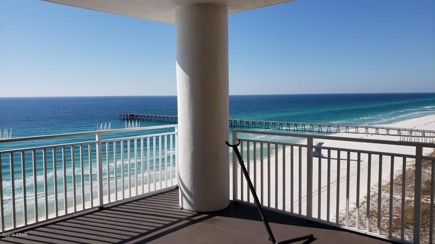 Easy Show, non rental.  Best value on the Beach.  Here is a opportunity to own one of the rare West End Unit with a unrestricted view of the Gulf and a massive 242 sq. ft. balcony.   Sterling Reef is the first building east of the County Pier and has the best West end view of any condo on Panama City Beach.  This 1604 Sq. Ft. most desirable 8th floor unit has a lock off third bedroom with a separate entrance and can be rented either as a three, two or one bedroom units.  This is a non rental unit that has a custom handicap bathroom in the master bath.  Some furniture and items will not convey.  Amenities include, Gulf-side pool, full fitness facility, on site rental management and 4 levels of covered parking.