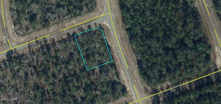 This build-able corner lot is a quarter acre, high + dry, and is located in Unit 7. The lot next to it is also for sale. If you buy both you would have the entire end of the block. Sunny Hills is home to the county's first golf course and 26 lakes/ponds, including gorgeous Gap Pond and the well-known Boat Lake. There are 5 boat landings in the community. Sunny Hills is deed restricted. There is no HOA fee, but there is a MSBU assessment of $31.91. Enjoy the slower pace of life this area has to offer and significantly lower taxes! Less than an hour to PCB! Buyer to pay title policy and title fees.