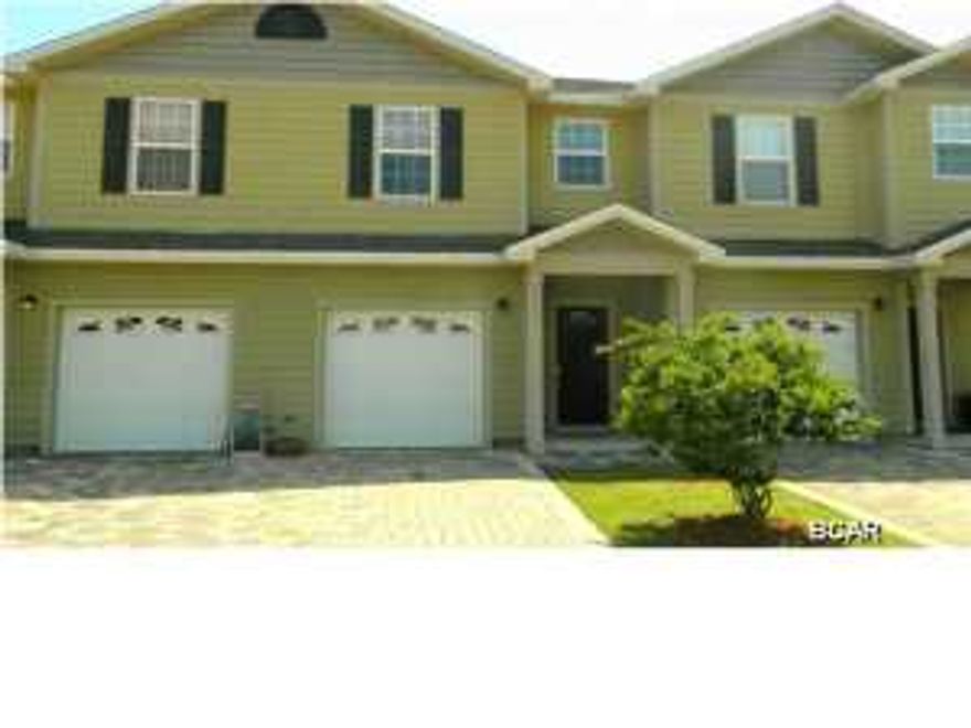 The complex is convenient to Navy base, schools, and easy drive to town! Beautiful brick paver entrance and driveways. These 2 story homes feature open family/dining and kitchen area with 1/2 bath off of kitchen. Upstairs has 2 master bedrooms, large closets, spacious laundry room and bonus room that can be an office, bedroom or playroom for the kids. Upgraded appliances, granite counter tops, crown molding throughout, oak/maple cabinets, one car garage with opener and sprinkler system. Neighborhood amenities offer swimming pool area and fitness center. Great starter home or investment property.