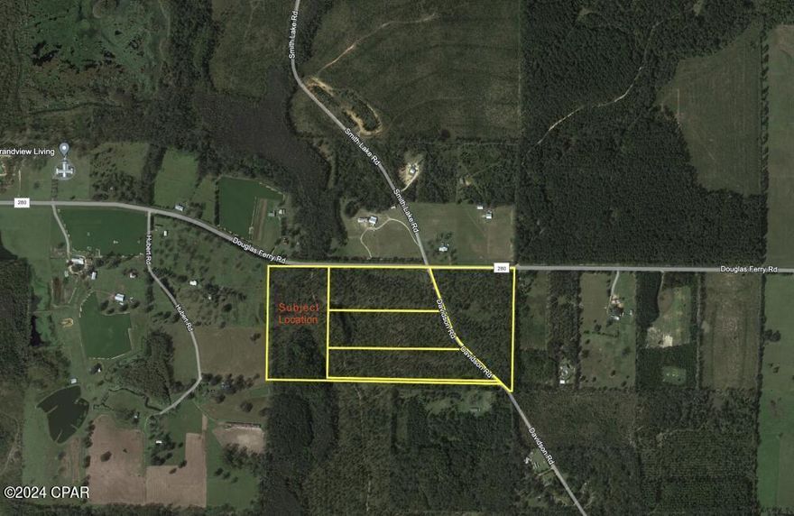 Dream Location for Country Living or Hunters Paradise either way you won't want to miss this opportunity! This Beautiful 20.08 +/- Acres of prime land on a corner lot has so much to offer. paved rd on Douglas Ferry Rd. Bring your build plans, hunting gear, Horses and ATVS LOCATION LOCATION!!!! This Property has Easy Access to Panama City Beaches I-10, Hwy 79, Hwy 81, and Hwy 90. Shed does not convey DEED RESTRICTIONS. SEE DOCUMENTS