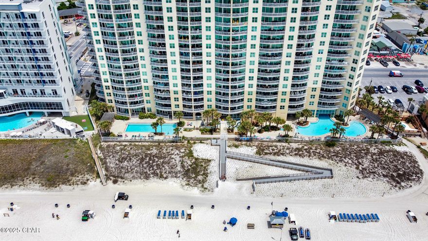 CURRENTLY UNDER CONTRACT, SELLER ACCEPTING BACKUP OFFERS. Experience Elevated Beachfront Living at Aqua Unit 1406! Welcome to your private Gulf-front escape at Aqua, Beautifully appointed 1-bed, 
2-bath condo featuring a private bunk room. This breathtaking, unobstructed condo offers views of the Emerald Coast, promising a serene backdrop for your Panama City Beach getaway. Step inside to a spacious, open-concept design accentuated by floor-to-ceiling glass doors that open to a generous private balcony. This is your personal sanctuary for enjoying morning coffee, spectacular sunsets, or simply soaking in the refreshing salt air. The gulf-front primary suite boasts a king bed, a private bath, and direct balcony access, ensuring the stunning views are always within reach. The separate bunk area, thoughtfully designed with a barn door for privacy, lives like a true second bedroom, while a queen sleeper sofa in the living room allows the unit to comfortably sleep up to six guests.The fully equipped kitchen, featuring granite countertops and modern appliances, is ready for everything from quick breakfasts to quiet dinners in. 
Recent upgrades, including a new HVAC system installed in 2024 and updated smart televisions, ensure a comfortable and convenient stay. 
Prime investment potential with strong short-term rental capabilities.Indulge in Resort-Style Amenities at Aqua: including two Gulf-front pools (one indoor/outdoor), a whirlpool spa, a poolside café, a fitness center, and direct beach access. You're also just a short stroll from the vibrant Pier Park, offering endless options for dining, shopping, and entertainment. Whether you're seeking a tranquil second home or a high-performing investment property, Aqua 1406 delivers an unparalleled beachfront experience. It's more than a condo—it's your front-row seat to one of Florida's most stunning coastlines.