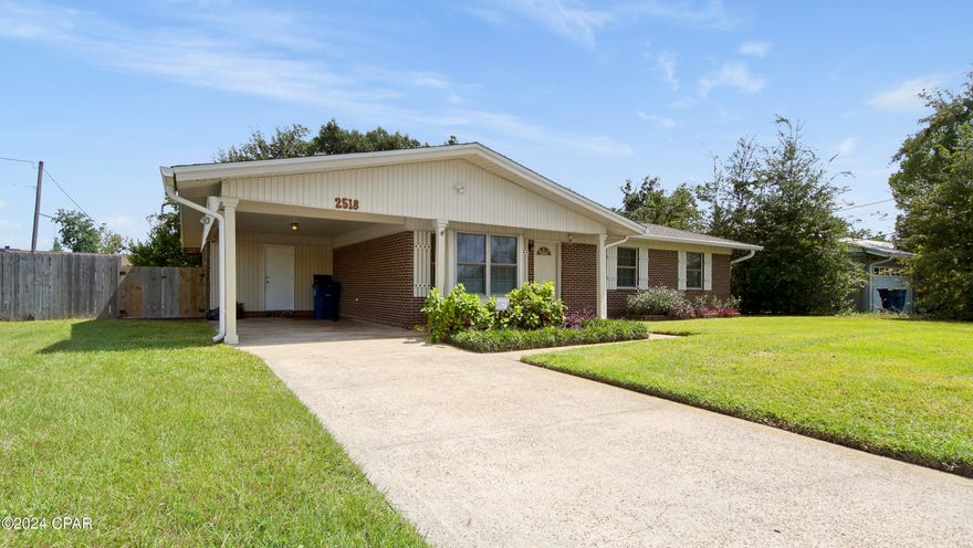 LOCATION!! This well maintained home is located in the heart if Panama City with close proximity to the most beautiful beaches in the panhandle. The open floor plan allows you to entertain as well as get cozy in the winter nights in front of the wood burning fireplace. This home is a 3 bedroom and 2 bathrooms, with an adorable kitchen, wrap around wood decking and a  privacy fence. So much more!