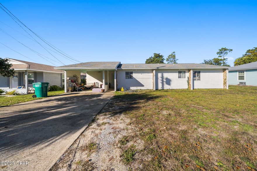 Located just .4 miles to the beach, this 3 bed, 2 bath home has so much potential! The yard size is 75x100. Home is being sold AS IS with no repairs. Seller would like to keep washer, dryer, stove, refrigerator, and dishwasher. Make an appointment to see this home today!